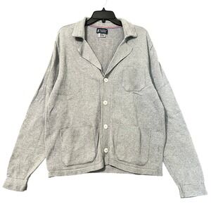 Psycho Bunny‎ Cardigan Sweater Womens XL Knit Blazer Button Front Pocket Lounge
